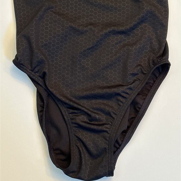 TYR Women's Durafast Elite Diamondfit Hexa One Piece Swimsuit M Black Orange - Picture 3 of 9